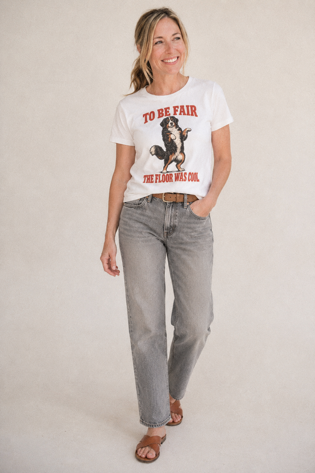 Bernese Mountain Dog Dog Declarations Classic T-shirt – studio model photo