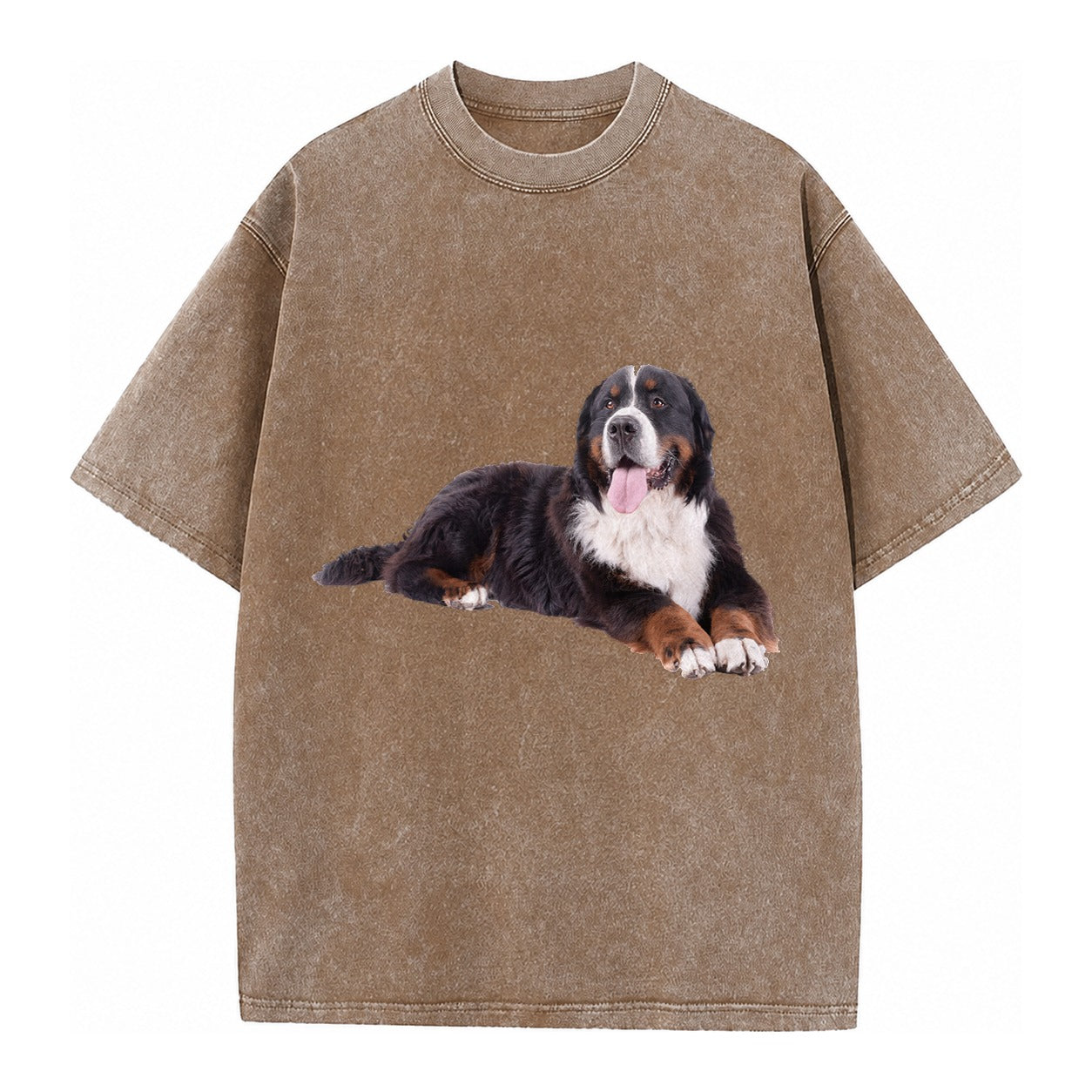 Bernese Mountain Dog Vintage T-shirt – Brown