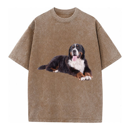Bernese Mountain Dog Vintage T-shirt – Brown