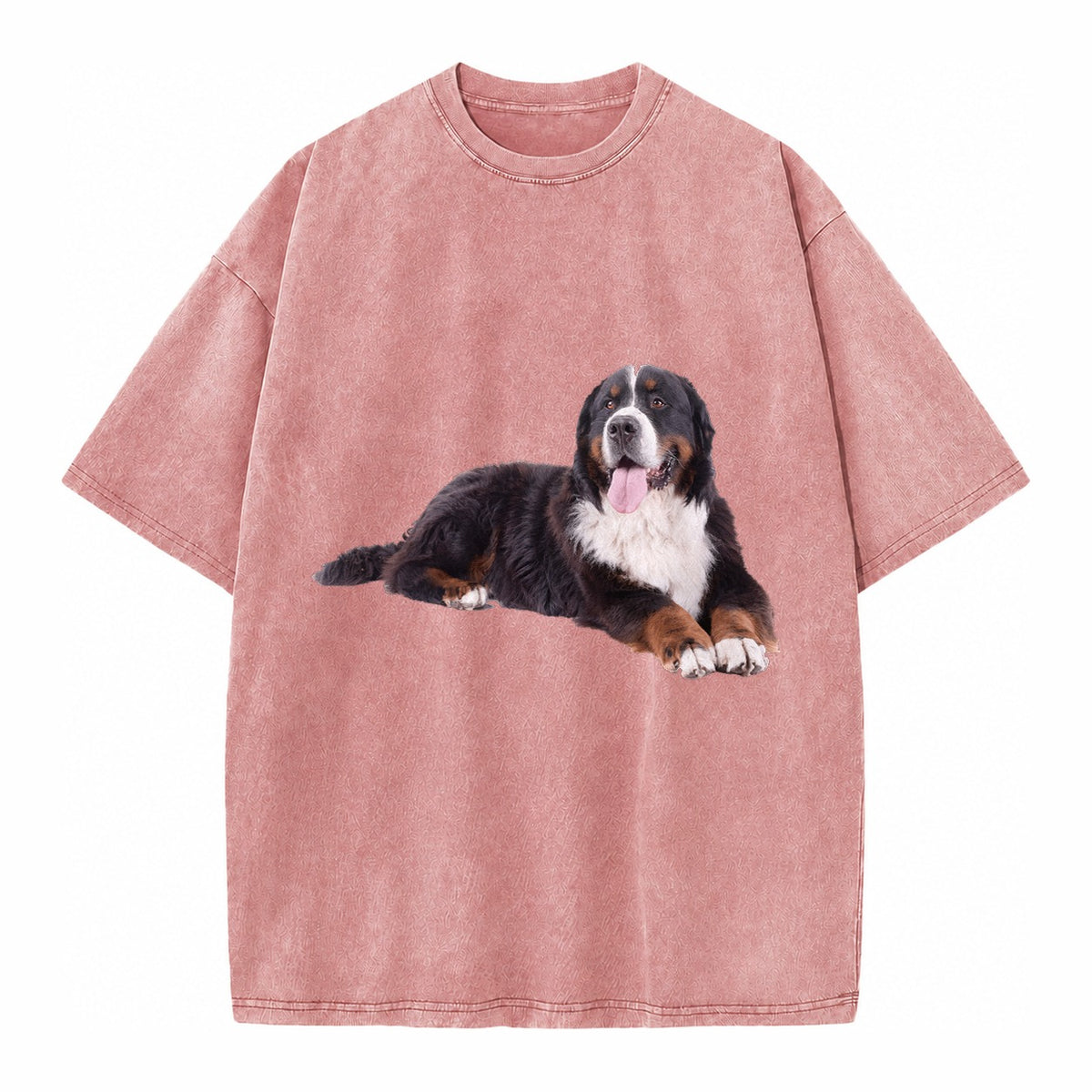 Bernese Mountain Dog Vintage T-shirt – Dusty Rose(Rose)