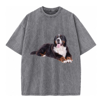Bernese Mountain Dog Vintage T-shirt – Grey