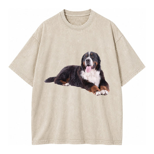 Bernese Mountain Dog Vintage T-shirt – Off White