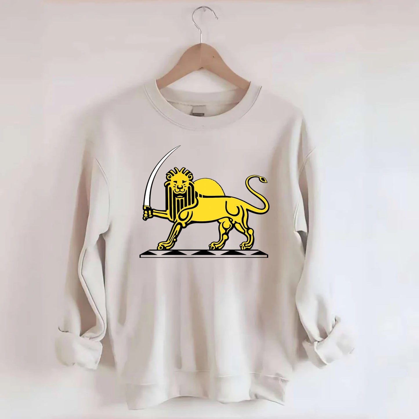 Lion Of The Rising Blade - Crewneck Sweatshirt - biege
