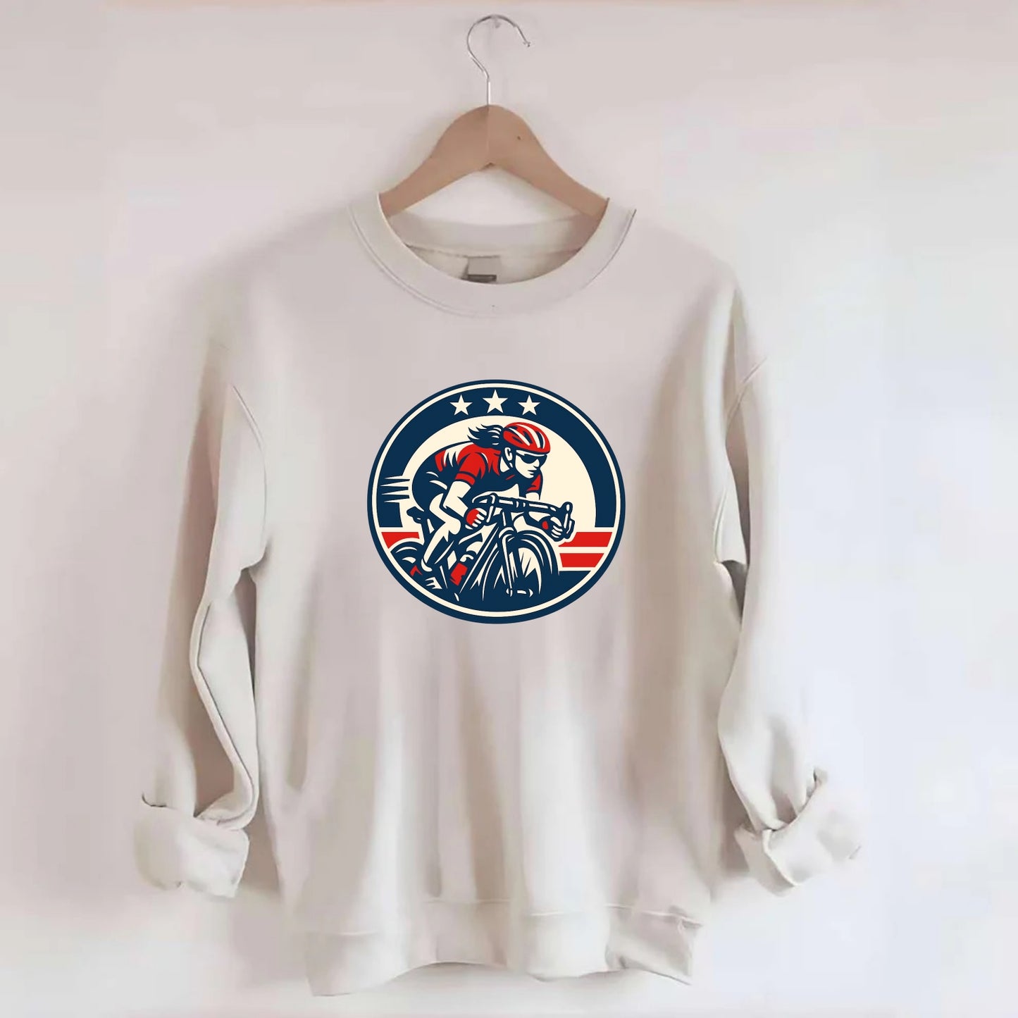 Speed Queen Emblem - Crewneck Sweatshirt - biege