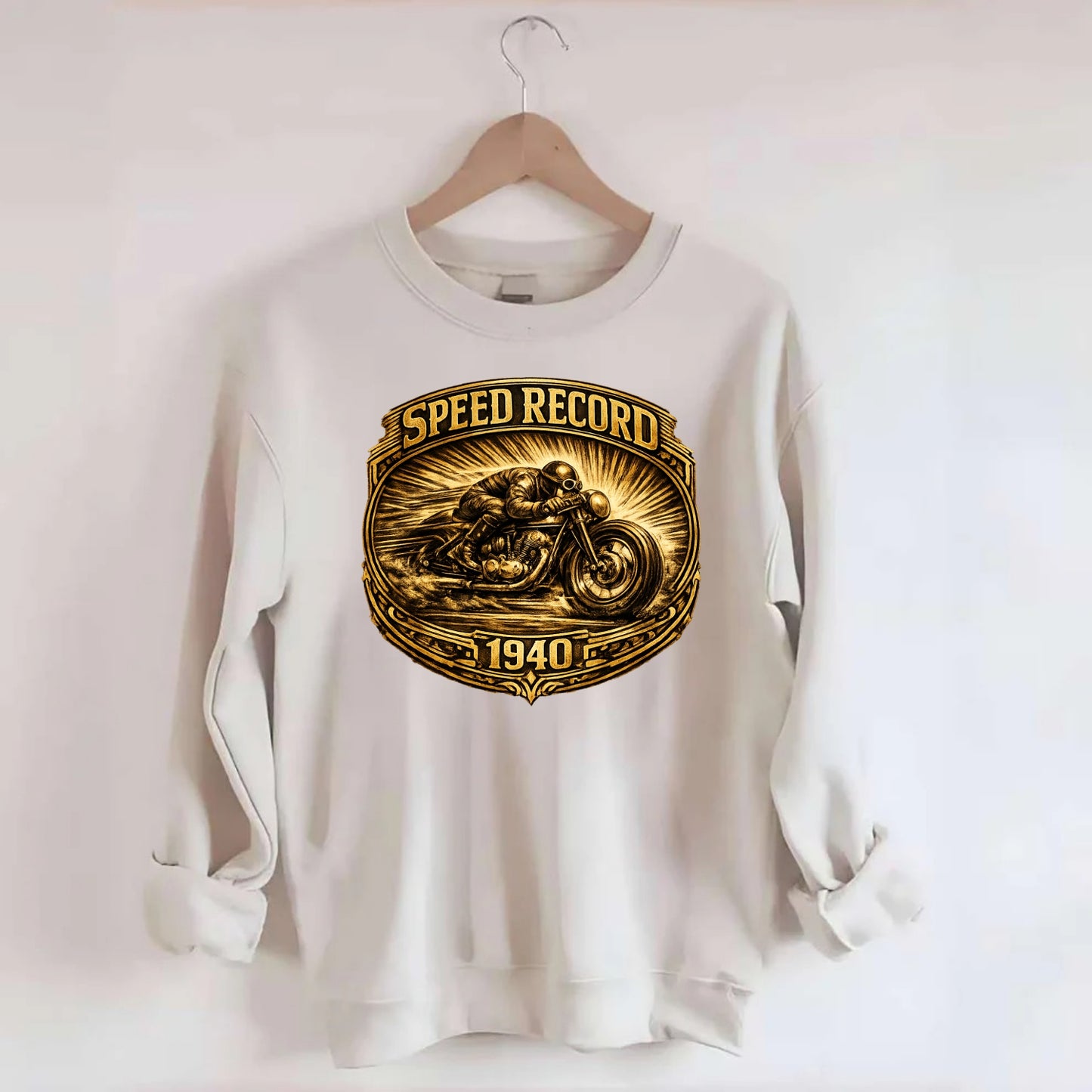 Speed Record Racer - Crewneck Sweatshirt - biege