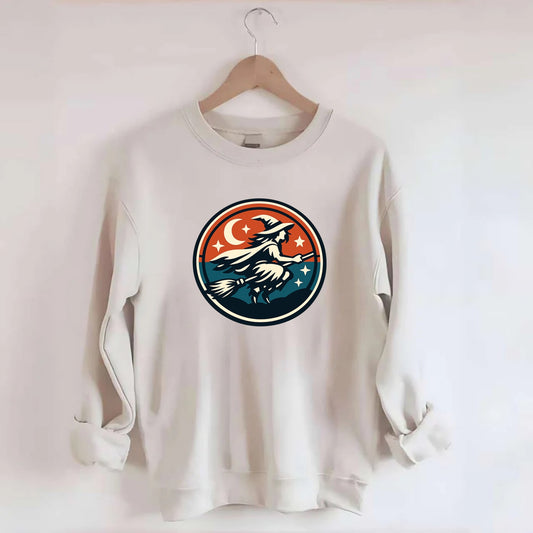 Mystic Night Witch Emblem - Crewneck Sweatshirt - biege