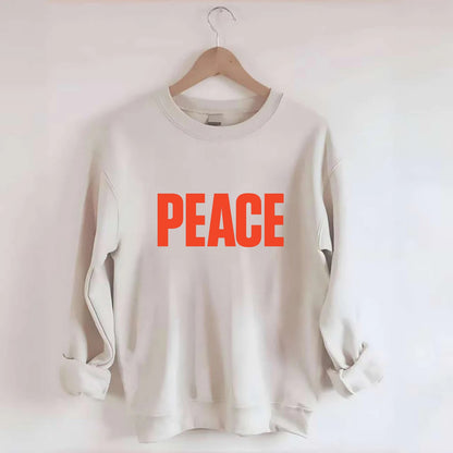 Bold typography design - "PEACE" - inner calm, tranquility, serenity - Crewneck Sweatshirt - biege