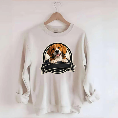 Paws Up Beagle - Crewneck Sweatshirt - biege