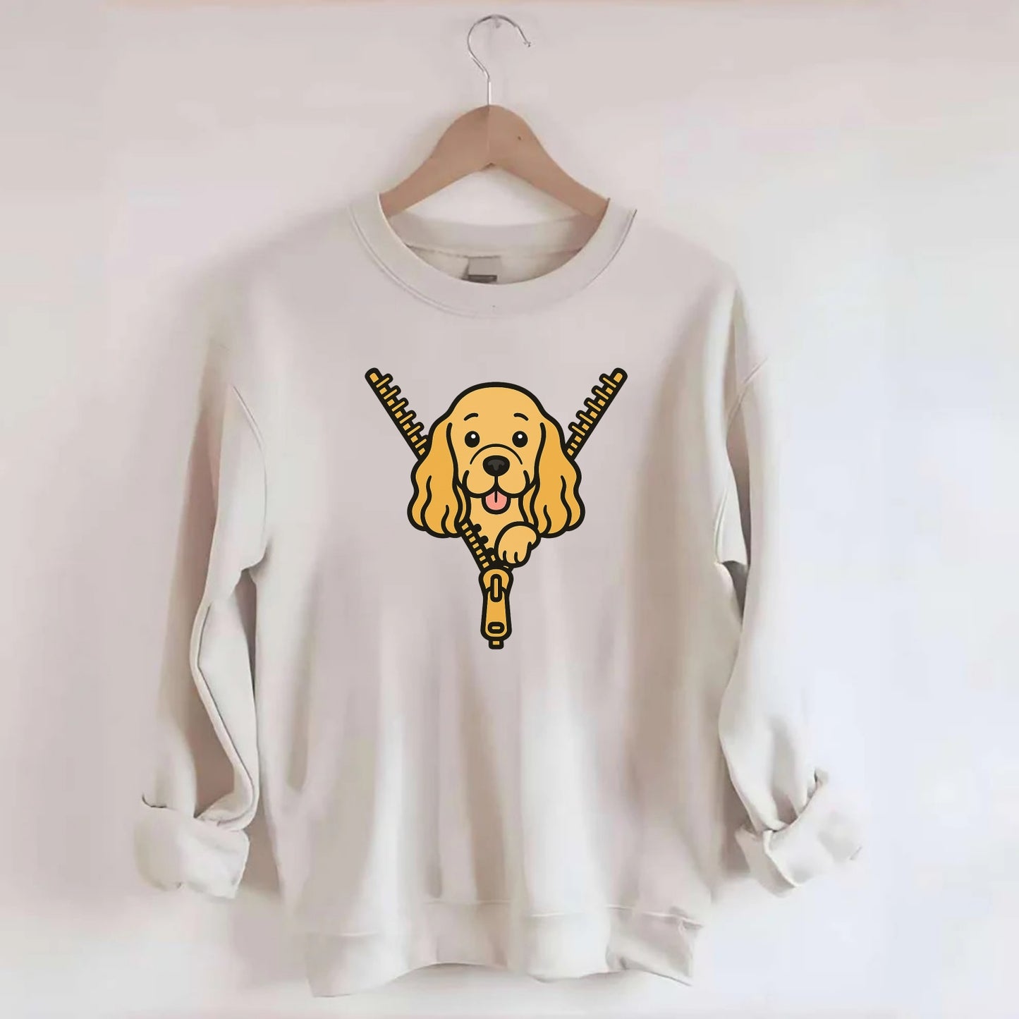 Cocker Spaniel - Crewneck Sweatshirt - biege