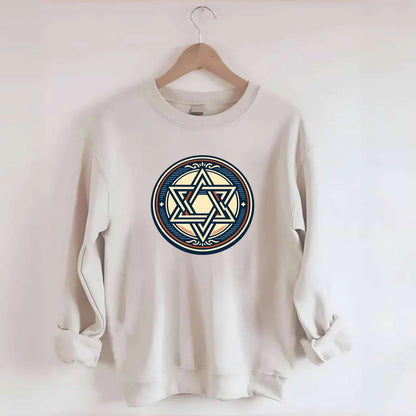 Celestial Unity Emblem - Crewneck Sweatshirt - biege