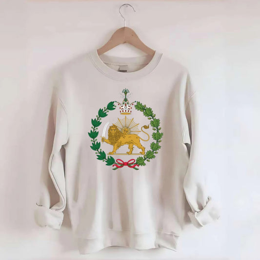 Iran Lion - Crewneck Sweatshirt - biege
