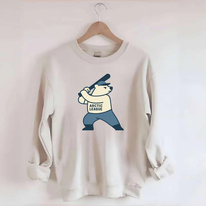 Polar Bear Baseball MVP - Crewneck Sweatshirt - biege