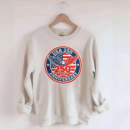 Usa 250th Anniversary Eagle - Crewneck Sweatshirt - biege