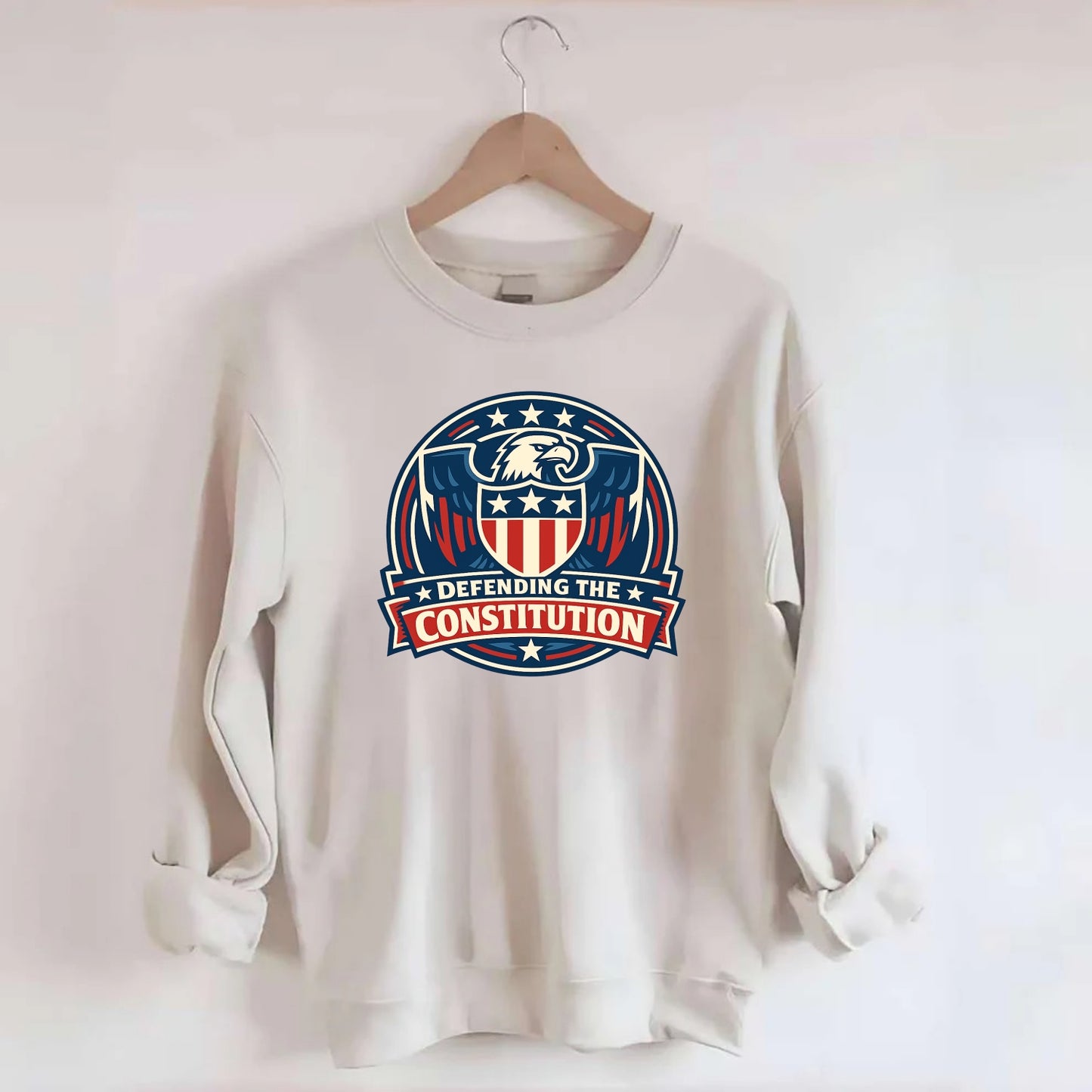 Defend Constitution - Crewneck Sweatshirt - biege