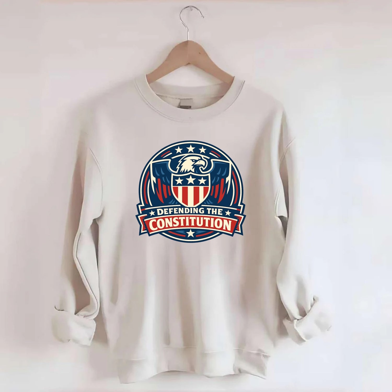 Defend Constitution - Crewneck Sweatshirt - biege