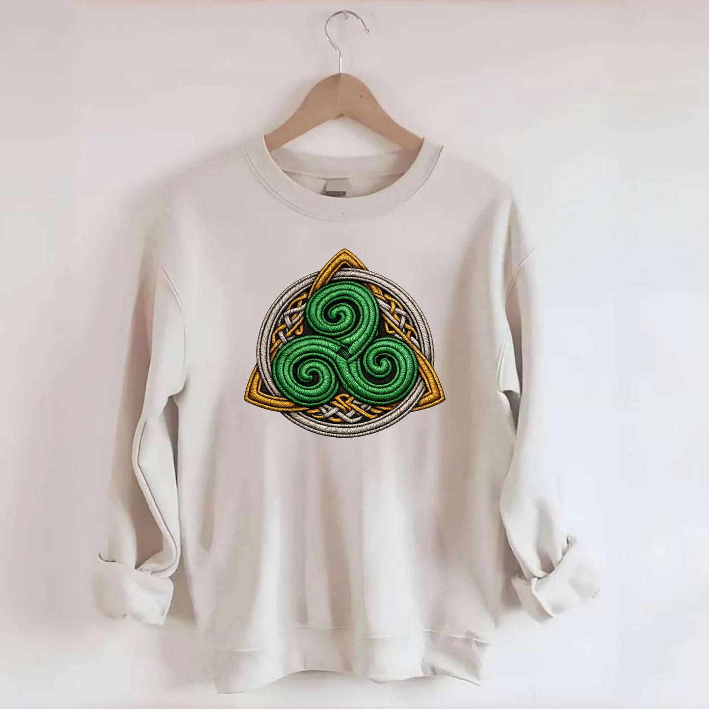 Spiral Knot Triskele - Crewneck Sweatshirt - biege