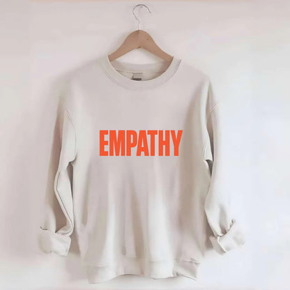 Bold typography design - "EMPATHY" - understanding others, emotional - Crewneck Sweatshirt - biege