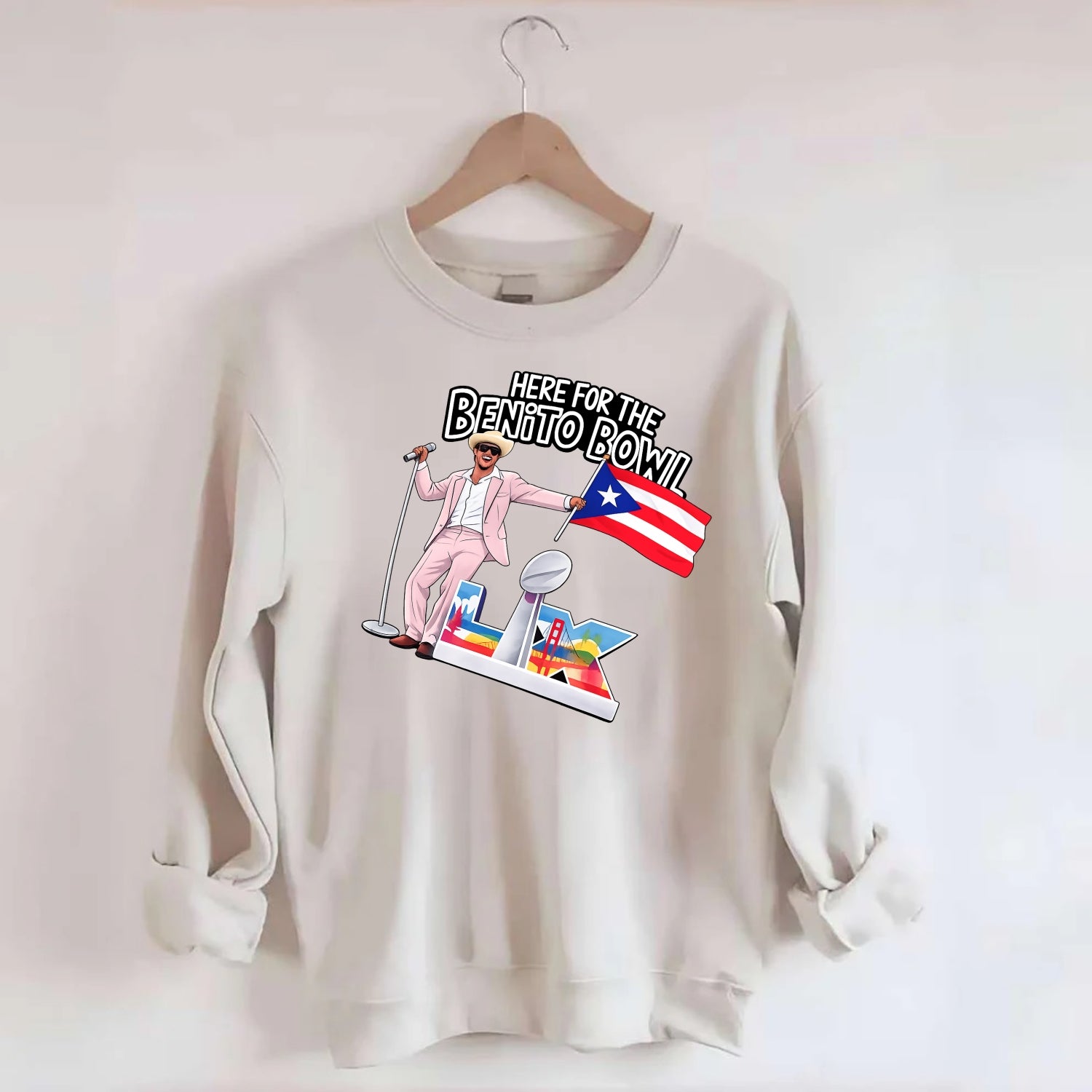 Here For The Bento Bowl - Crewneck Sweatshirt - biege