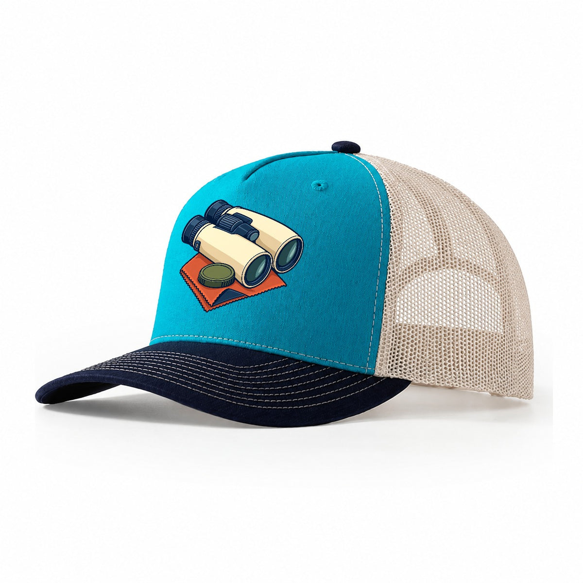 Binocular Field Kit Birdwatching Trucker Hat – Teal Navy
