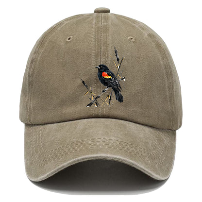 Ink Red Wing Bird Classic Cap
