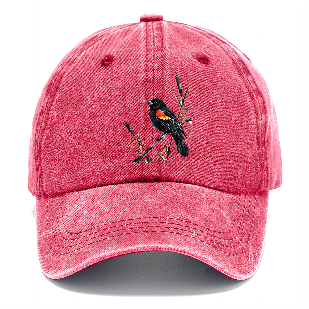 Ink Red Wing Bird Classic Cap