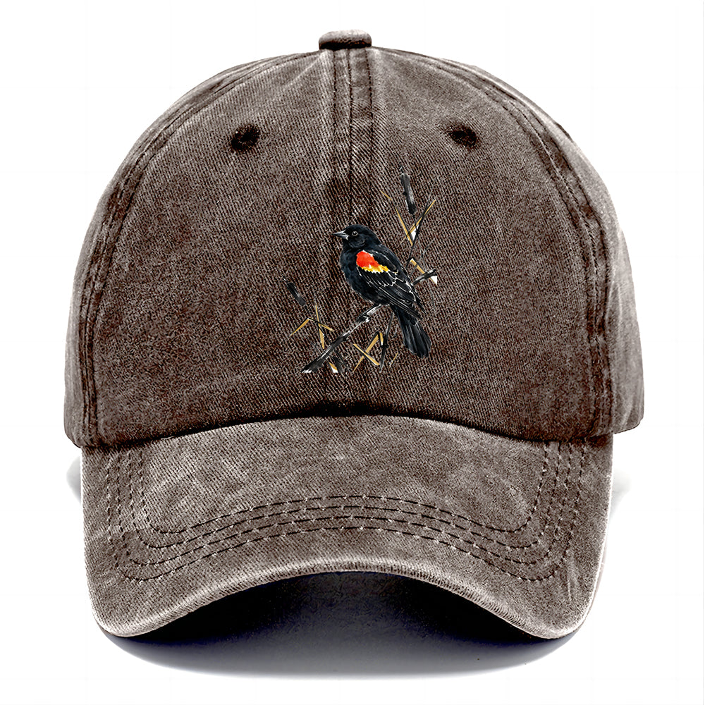 Ink Red Wing Bird Classic Cap