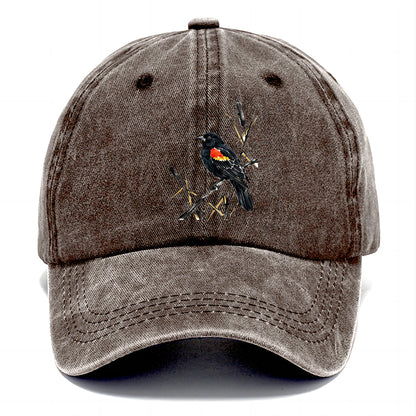 Ink Red Wing Bird Classic Cap