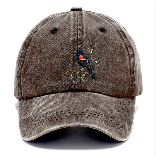 Ink Red Wing Bird Classic Cap