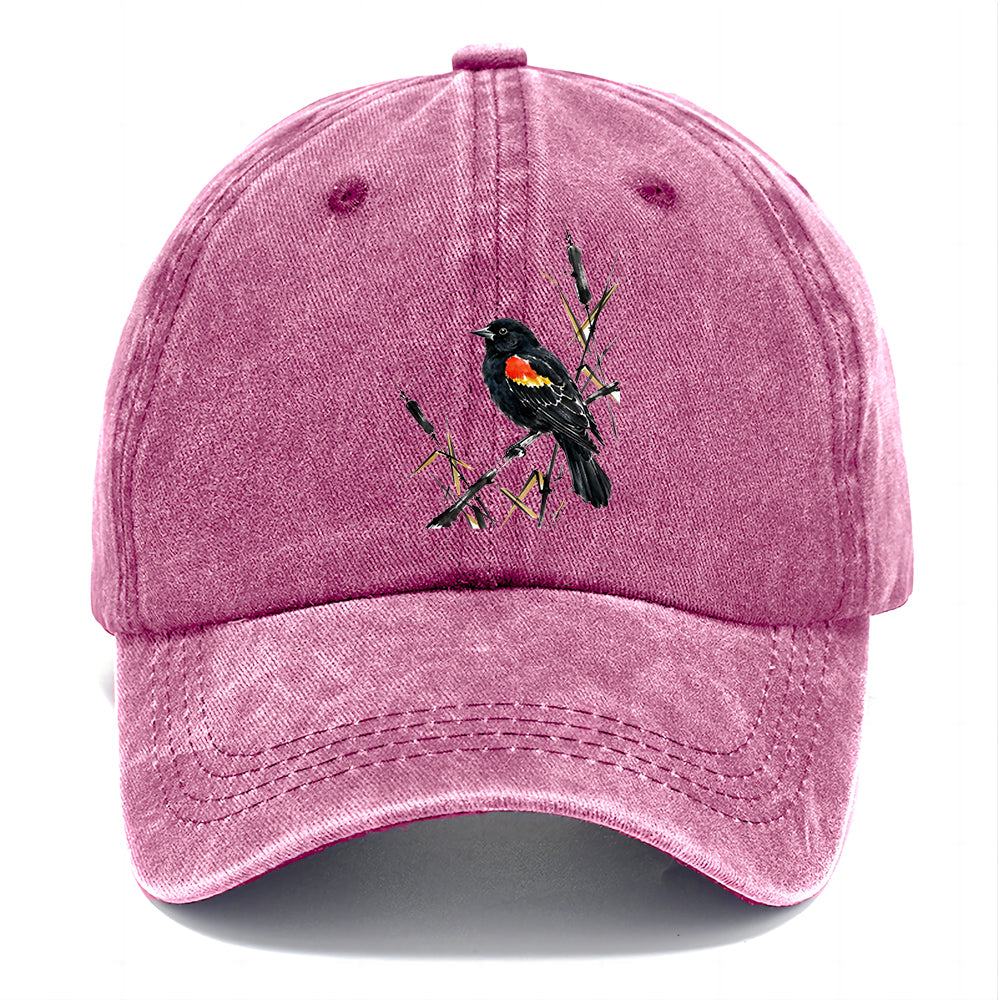 Ink Red Wing Bird Classic Cap