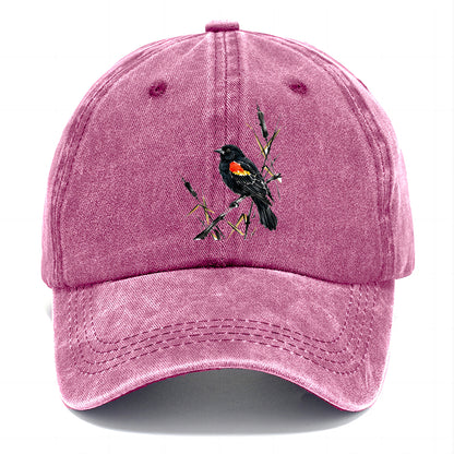 Ink Red Wing Bird Classic Cap