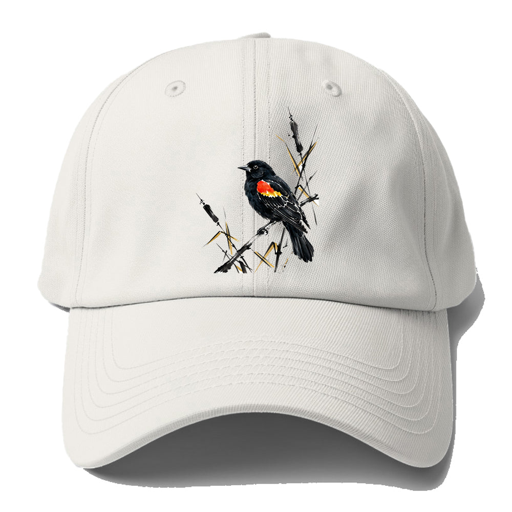 Ink Red Wing Bird Baseball Cap