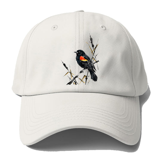 Ink Red Wing Bird Baseball Cap