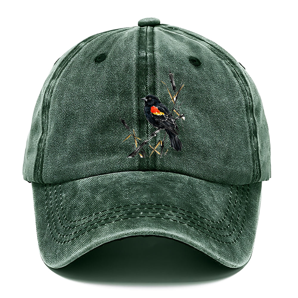 Ink Red Wing Bird Classic Cap