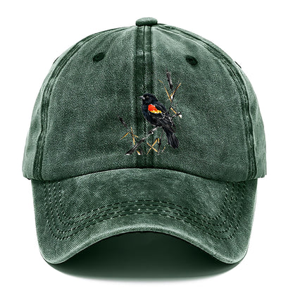 Ink Red Wing Bird Classic Cap