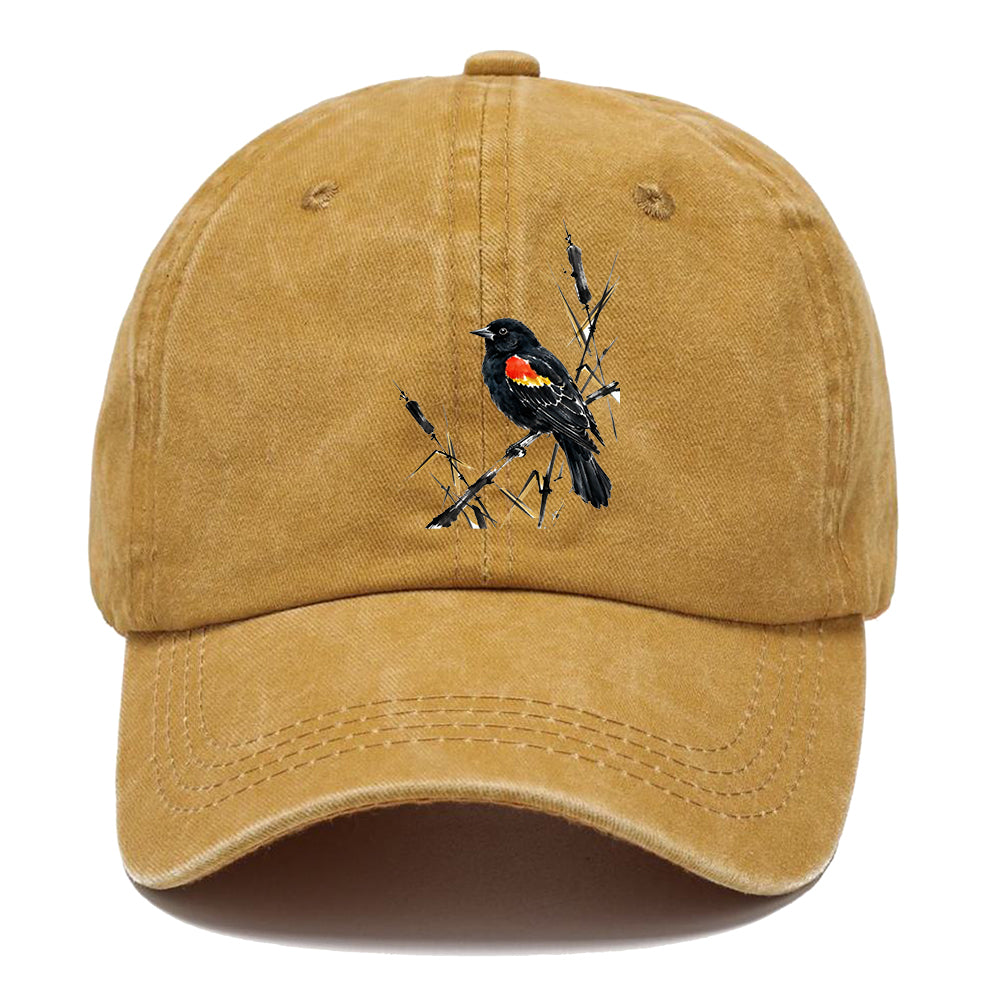 Ink Red Wing Bird Classic Cap