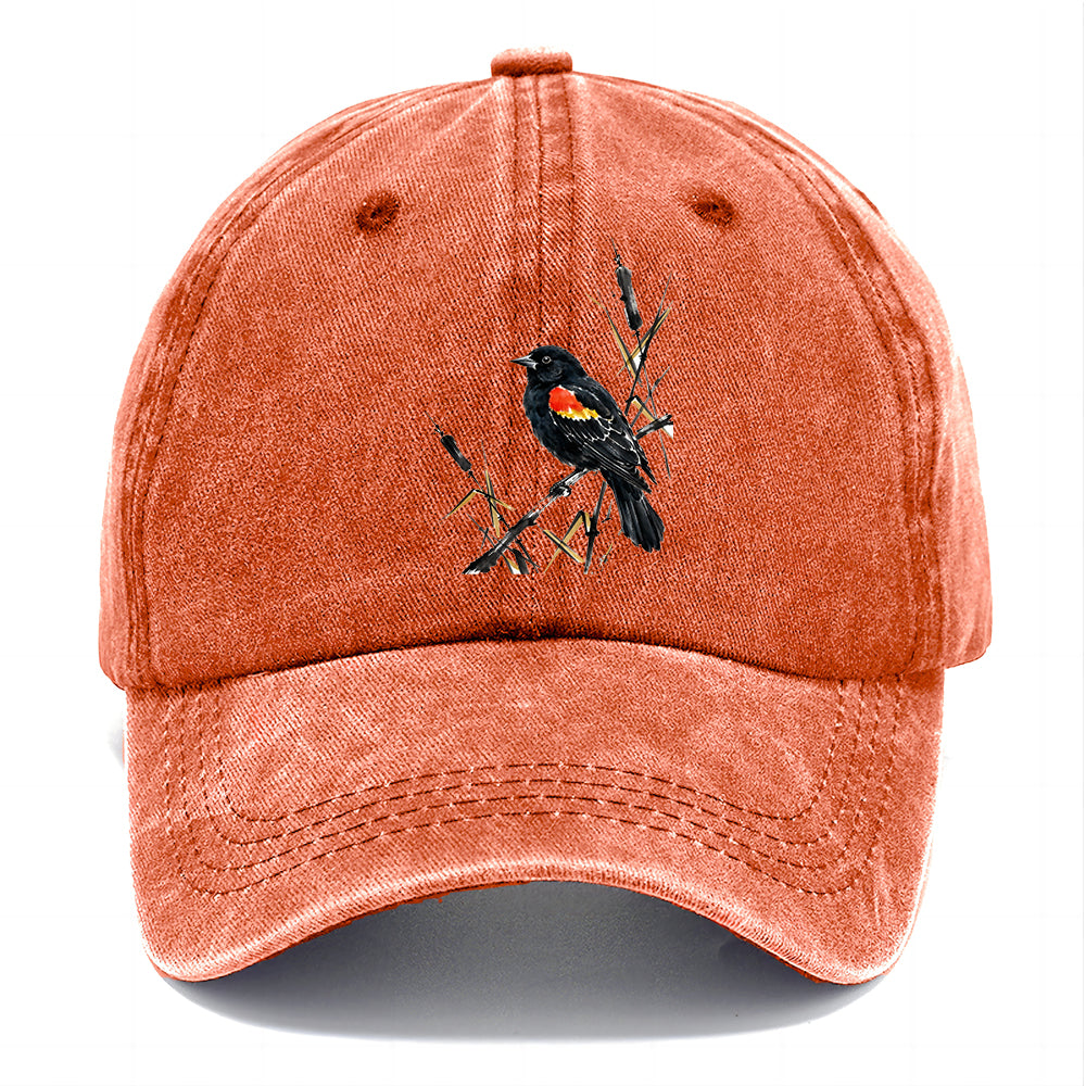 Ink Red Wing Bird Classic Cap