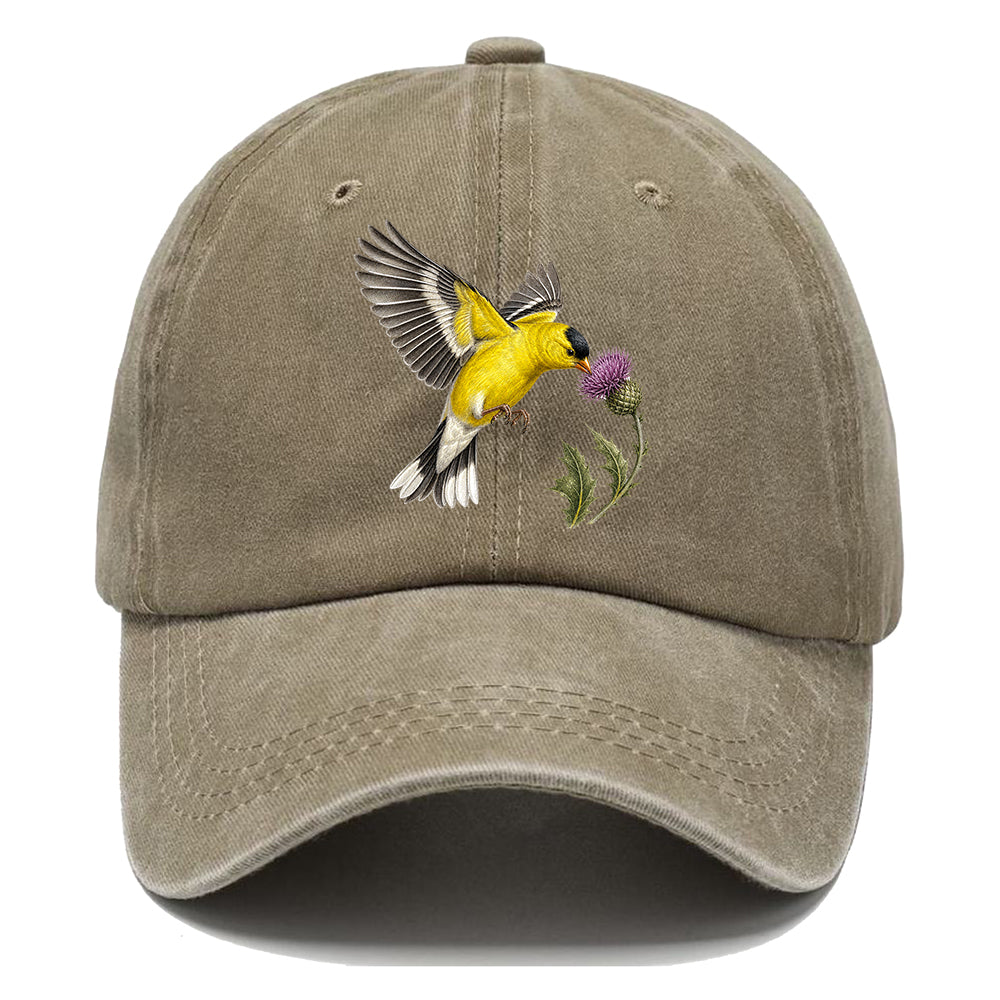 Goldfinch Thistle Flower Classic Cap