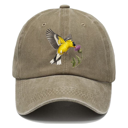 Goldfinch Thistle Flower Classic Cap