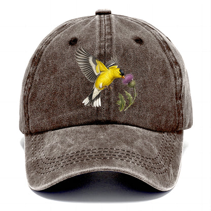 Goldfinch Thistle Flower Classic Cap