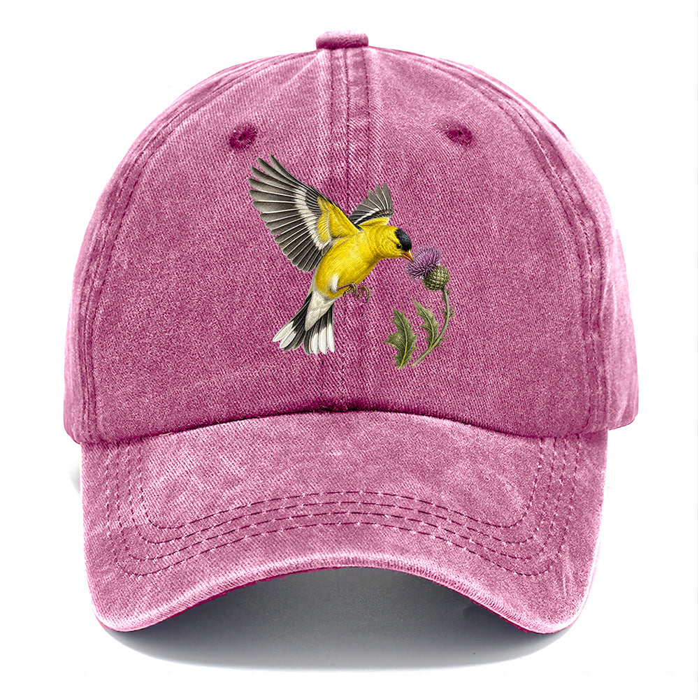 Goldfinch Thistle Flower Classic Cap