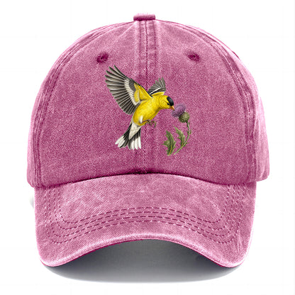 Goldfinch Thistle Flower Classic Cap