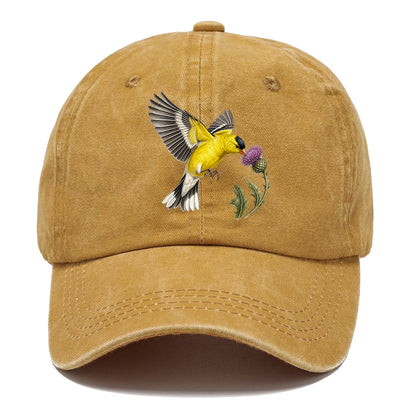 Goldfinch Thistle Flower Classic Cap
