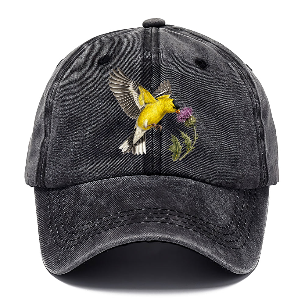 Goldfinch Thistle Flower Classic Cap