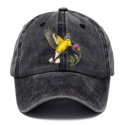 Goldfinch Thistle Flower Classic Cap