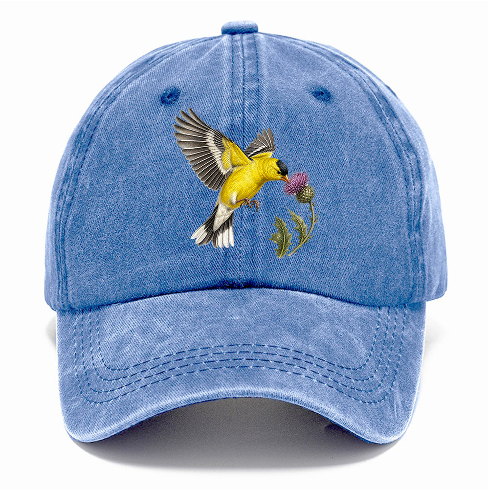 Goldfinch Thistle Flower Classic Cap