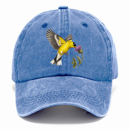 Goldfinch Thistle Flower Classic Cap