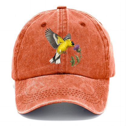 Goldfinch Thistle Flower Classic Cap
