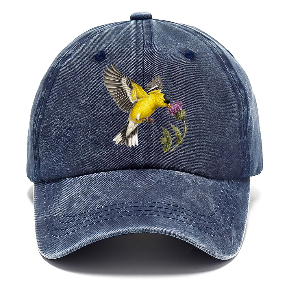 Goldfinch Thistle Flower Classic Cap