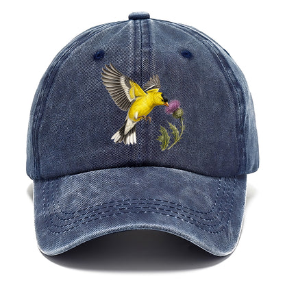 Goldfinch Thistle Flower Classic Cap