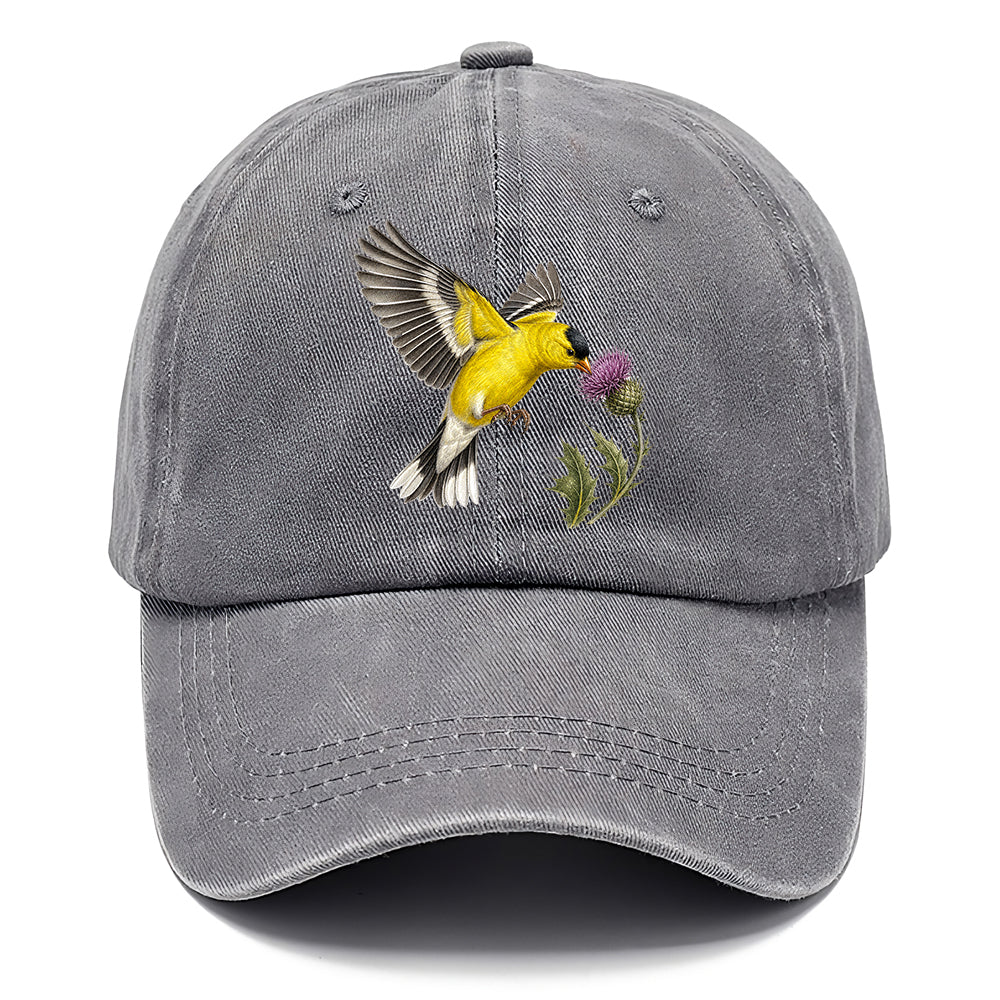 Goldfinch Thistle Flower Classic Cap